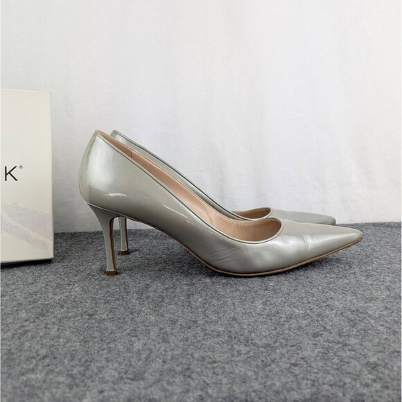 Manolo Blahnik M-Newcio Heels - Spongy Metal, Size 41 (US 11), 2.75” Heel - Picture 1 of 14